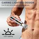 Electric Mens Back Shaver Body Trimmer Hair Groomer 4 in 1 Kit with Extendable Auxiliary Arm Waterproof Facial,Chin,Arm,Back,Pubic Hair Trimmer Grooming Set