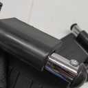 Universal Wheelchair Footrest Replacement - Adjustable Composite Footboard & Heel Loop, Foldable Comfort Support, Affordable, Black, Lightweight, Easy Installation