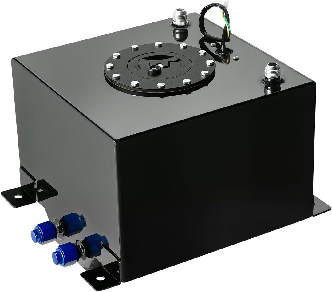 EVIL ENERGY 5 Gallon Fuel Cell Gas Tank Aluminum with Level Sender Black Street Drift