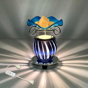 HUNANBANG Electric Oil and Wax Warmer With Auto Off Timer - Scented Candle Melt Warmer, Fragrance Burner (Watermelon-Blue)