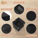 STORAGE MANIAC Storage Cubes, 11 Inch Durable 6 Pack Fabric Foldable Collapsible Bins with Handles for Organization, Closet, Shelves, Offices, Toys, Black