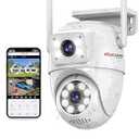 GUOANVISION 【Dual Lens Linkage】 Wireless Security Cameras Outdoor, 6MP WiFi PTZ Security Camera, 360°View, IP66 Waterproof, Human Detection&Tracking, Light Alarm, Night Vision, 24/ 7 Record, CORDED POWER
