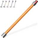 Extension Wand Tube for Dyson V15 V11 V10 V8 V7 Detect Absolute Cyclone, Heavy-Duty Aluminum Stick Vacuum Replacement Parts, 40% Thicker Wall, Anti-Crack Quick Release Rod, 28.5'' (Orange)
