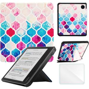 Case Compatible with Kobo Sage 8 Inch e-Reader (Model: N777 N778K, 2021 Release), Includes a Screen Protector - Premium PU Leather Cover with Auto Sleep/Wake
