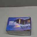 Hopolon 33FT 360L LED Christmas Icicle Lights Outdoor Waterproof,8 Modes Plug in Curtain String LIghts With 60 Drops,Christmas Lights for Wedding,Party,Bedroom,Home,Garden,Wall Decorations(Warm White)