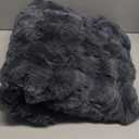 Faux Fur Throw Blanket for Couch, Fluffy Fuzzy Plush Bubble Blanket, Soft Warm Cozy Shaggy Rabbit Blanket, Luxury Decorative Gifts for Sofa Bedroom Living Room, 60x50inch (Grey)