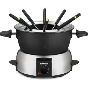 Electric Fondue Pot Set,2-Quart 1000-Watt Non-Stick Fondue Maker with Temperature Control,8 Forks,Perfect for Chocolate, Cheese, Caramel