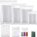Zonon 4 Sizes 100 Pack Clear Reclosable Zipper Storage Bags 2 Mil Plastic Poly Bags Resealable Lock Seal Zipper for Jewelry, Daily Vitamin (6 x 9 Inch, 9 x 12 Inch, 10 x 13 Inch,12 x 15 Inch)