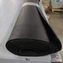 IncStores 1/ 4" Thick Tough Rubber Flooring Roll | Flexible Recycled Rubber Gym Floor Mats for Home Gym | Heavy Duty Rubber Mat for Home Gyms, Sheds, Horse Stall Mat or Trailer | 5-4’x10’ Mats | Black