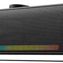 Computer Speakers, Bluetooth RGB Laptop SoundBar, 16W Dual HiFi Stereo with 6 LED Color Mode Soundbar, USB Powered Computer Speakers for Monitor, Phone, PC, Laptop