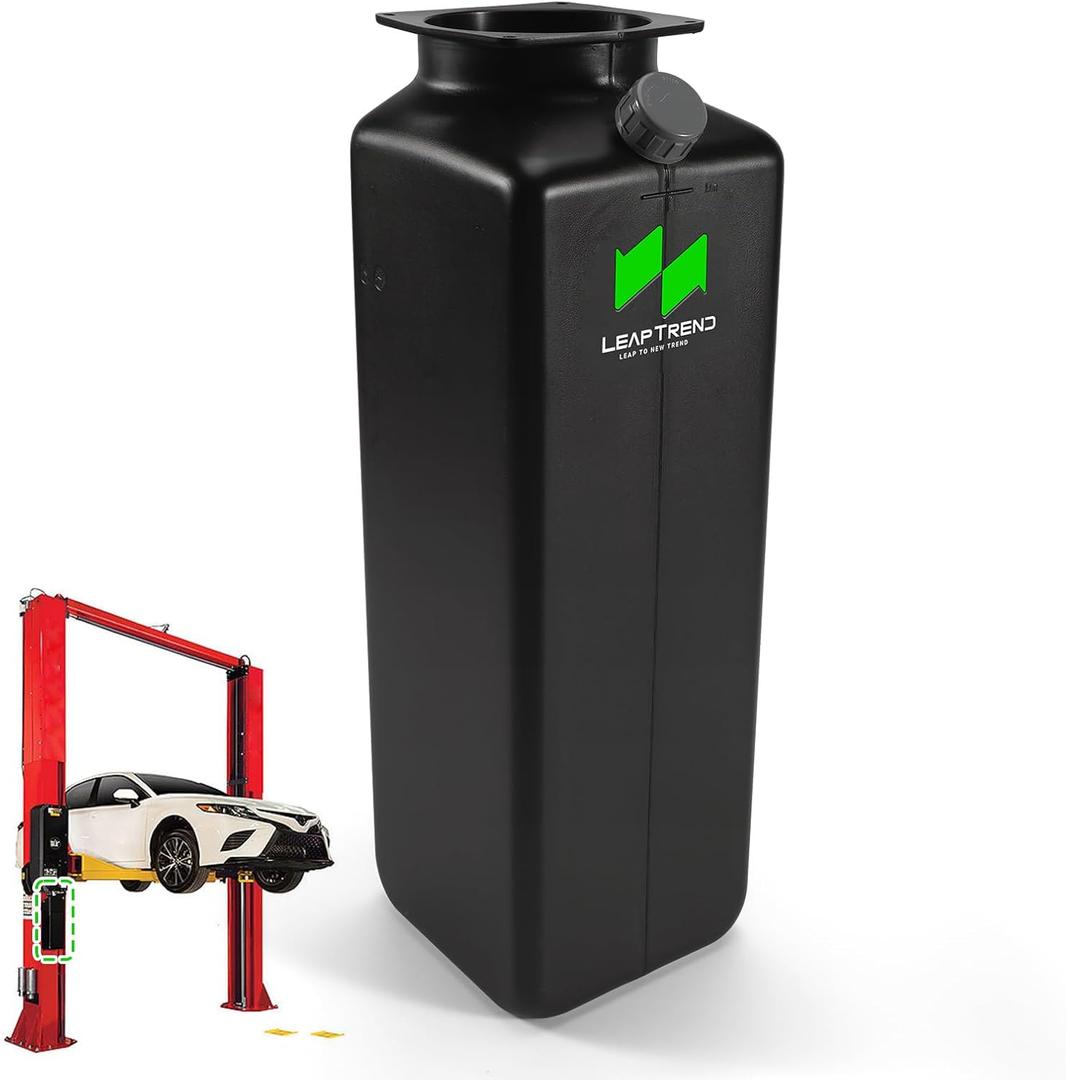 LEAPTREND Hydraulic Oil Reservoir Tank (14L Black) Compatible with Rotary/Forward/Direct/Hanmecson Lift, for Hydraulic Power Units 2-Post & Pad Lifts, Replacement for P1427KIT