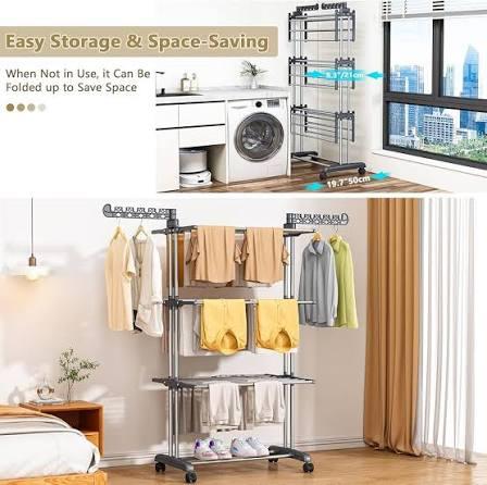 PurKeep Folding Drying Rack, Clothes Air Drying Rack
