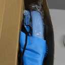 Poen 18 Pcs Home Pilates Ball and Ring Circle Set Yoga Fitness Essentials Kit with 5 Resistance Band Stretching Strap Non Slip Sock Ball Core Slider Wristband Headband Gym Bag for Women (Blue)