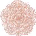 Round Rose Gold Placemats Set of 12 Flower Tablemats Vinyl Place Mats Table Setting Kitchen Table Mats for Dining Table Holiday Wedding Decorative