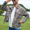 Yuanbang Camo Jackets for Men Trucker Unlined Camouflage Coats Hunting Clothes (Medium)