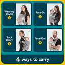 Safety 1st Baby Carrier, Grey, Newborn to Toddler 7-32 lbs