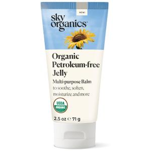 Sky Organics Organic Petroleum-free Jelly, Multi-Purpose Skin Care Balm with Organic Shea Butter, Coconut Oil, Olive Oil & Vitamin E, Moisturizing Lip Balm & Moisturizer for Dry Skin, 2.5 Oz (1 Pack)