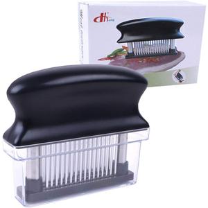 Meat Tenderizer with 48 Stainless Steel Ultra Sharp Needle Blades Heavy Duty Cooking machine for Tenderizing Beef, Turkey, Chicken, Steak, Veal, Pork, Fish etc (Black)