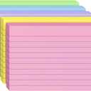 Index Cards 4x6, 200 Sheets, Ruled Color Flash Cards for Effective Studying and Note-Taking, Premium Note Cards, Essential School Supplies for College & Office, Home Organization & Study Supplies