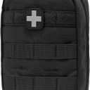 Carlebben EMT Pouch MOLLE Ifak Pouch Tactical MOLLE Medical First Aid Kit Utility Pouch (With Medical Supplies) (Black)