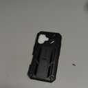 FNTCASE for iPhone 16 Phone Case: Military Grade [Built-in Screen Protector] [Kickstand] Matte Textured Drop Proof Protection Cover | Rugged Shockproof TPU Protective Sturdy Cases - Black