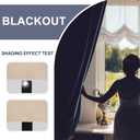 JIUZHEN Blackout Curtains for Bedroom Thermal Insulated,Noise Reducing Room Darkening Rod Pocket Curtains for Living Room, Set of 2 Panels with Tiebacks, 42 x 63 inch Long, Beige