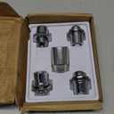 HZEL Car M12 x 1.5 Wheel Lock Lug Nut Set, Anti-Theft Chrome 4PCS Cone Seat Tire Locking Nut Kit with 1 Key, OEM#00276-00900 Automotive Replacement, Compatible with Celica ES330 ES350