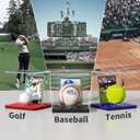 NIUBEE Baseball Display Stand and Card Holder, Acrylic Baseball Stand with Black Base, Suitable for Golf Ball,Softball,Tennis Ball (2-Pack)