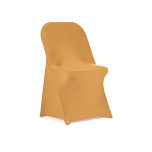 Peomeise Stretch Spandex Folding Chair Cover for Wedding Party Dining Banquet Event (Gold