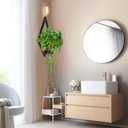 Sbosbo Wall Plant Holder, 2 Pack Metal Floating Shelves Indoor, Window Sill Plant Shelf for Bedroom Bathroom Living Room Home Office