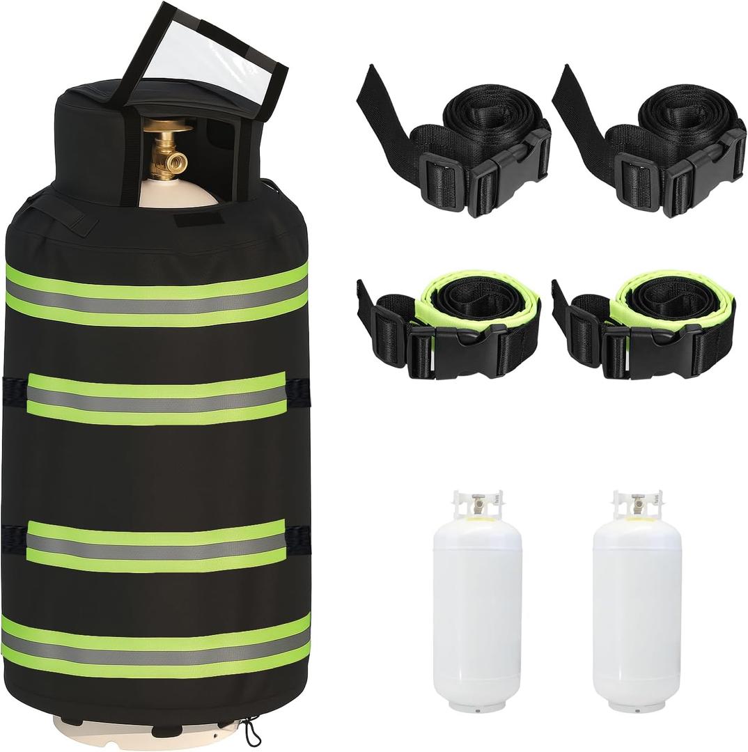 40 lb Propane Tank Cover,Propane tank Insulated cover with reflective strip40 pound propane water tank for 600D