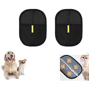 Pet Hair Removal Glove for Cats & Dogs, Upgrade Efficient Electrostatic Gloves Grooming Gloves for Pet Hair, Reusable Cat & Dog Hair Remover for Couch, Furniture, Carpet, Curtain(2pcs)