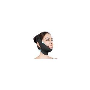Juskaa Chin Strap for Sleeping,Adjustable Chin Strap,V Line Lifting Mask,Black,M