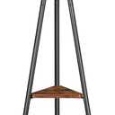 VASAGLE Coat Rack Freestanding, Coat Hanger Stand, Hall Tree with 2 Shelves, for Clothes, Hat, Bag, Industrial Style, Rustic Brown and Black URCR16BX