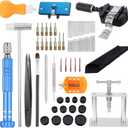 HOFURME Watch Repair Kit, Watch Press Tool Set, Watches Battery Replacement Tool Set, Watches Link Removal Kit - Repair Screwdriver, Tweezers