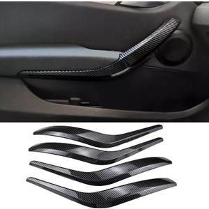 Car Door Handles Replace Cover for BMW X1 X2 E84 F48 F39 2009-2022 Interior Door Grab Handle Cover Auto Door Pull Handle Accessories (E84 Carbon Fiber Color)