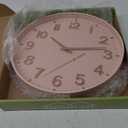 HZDHCLH Pink Wall Clocks Battery Operated,12 inch Silent Non Ticking Modern Wall Clock for Living Room Bedroom Kitchen Office Classroom Decor