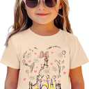 CM C&M WODRO Toddler Girls Magical Shirt Princess Magic Kingdom Shirts Cute Bow Graphic T-Shirt Kids Vacation Summer Tee Top