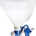 HILTEX 31229 Air Texture with 1.32 Gallon Hopper, 3 Nozzles: 4.0mm, 6.0mm, 8.0mm, Drywall Texture Sprayer for Stucco Mud or Popcorn on Walls and Ceiling, Knockdown, Spray with Handle