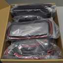 Front Grill Inserts Grille Inserts & Headlight Bezels Cover Trim for Jeep Renegade 2019+ (Black)