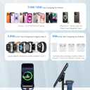 Hevanto 2026 3 in 1 Wireless Charging Station for Apple MagSafe Charger, 15W Fast Magnetic Mag-Safe Charger Stand for iPhone 17 16 15 14 13 12 Apple Watch AirPods Series, Gifts for Men (Black)