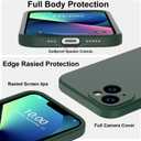 for iPhone 13 Case, Liquid Silicone Case with [Screen Protector] [Full Camera Protection], Soft Microfiber Lining Phone Case 6.1 inch (Dark Green)