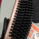 LANDOT Inoic Hair Straightener Brush for Smooth, Frizz-Free Results - Electric Heated Ceramic Straightening Brush Dual Voltage - Fast Heating Adjust Temp 250-450F for All Hair Types