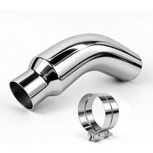 Exhaust Tip Universal 4 to 6 Inch Exhaust Elbow Pipe with Clamp  Chrome Fits Car, Truck & Diesel, Pickup Truck