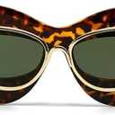 laureles Fashion Lips Cat Eye Sunglasses for Women Vintage Y2K Sun Glasses Ladies Gradient Black Shades UV400