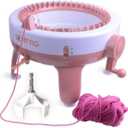 SENTRO 40 Needles Knitting Machine with Electric Adapter, Knitting Board Rotating Double Loom,Smart Weaving Loom Round Knitting Machines, Weaving Loom Machine Kit for Automatic Knit