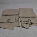 ChrisDowa Grommet Room Darkening Curtains for Bedroom and Living Room - 2 Panels Set Thermal Insulated Blackout Curtains (Beige, 42W x 63L)