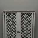 MYPET North States Paws Portable Pet Gate: 26-40" Wide. Pressure Mount. No tools needed. Made in USA. Dog Gate 23" Tall, Expandable, Durable Dog Gates for Doorways, Light Gray