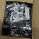 KOLAKO 8 Pack Curtain Rod Bracket, 1 Inch Heavy Duty Holder Black Drapery Single Hooks for Wall (Set of 8)