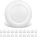 20 Packs 6 Inch LED Low Profile Recessed & Surface Mount Disk Light, Round, 15W, 900 Lumens, 5000K Day Light White, CRI80, Driverless Design, Dimmable, ETL Listed, White